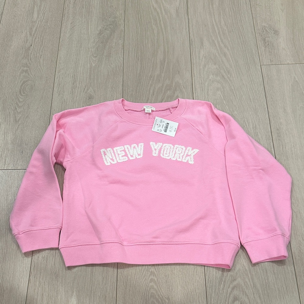 Crewcuts Pink Graphic Sweatshirt size 8-9 medium girls